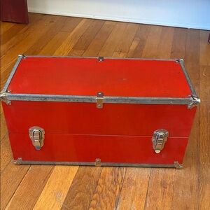 Braniff Airways Red Metal Box